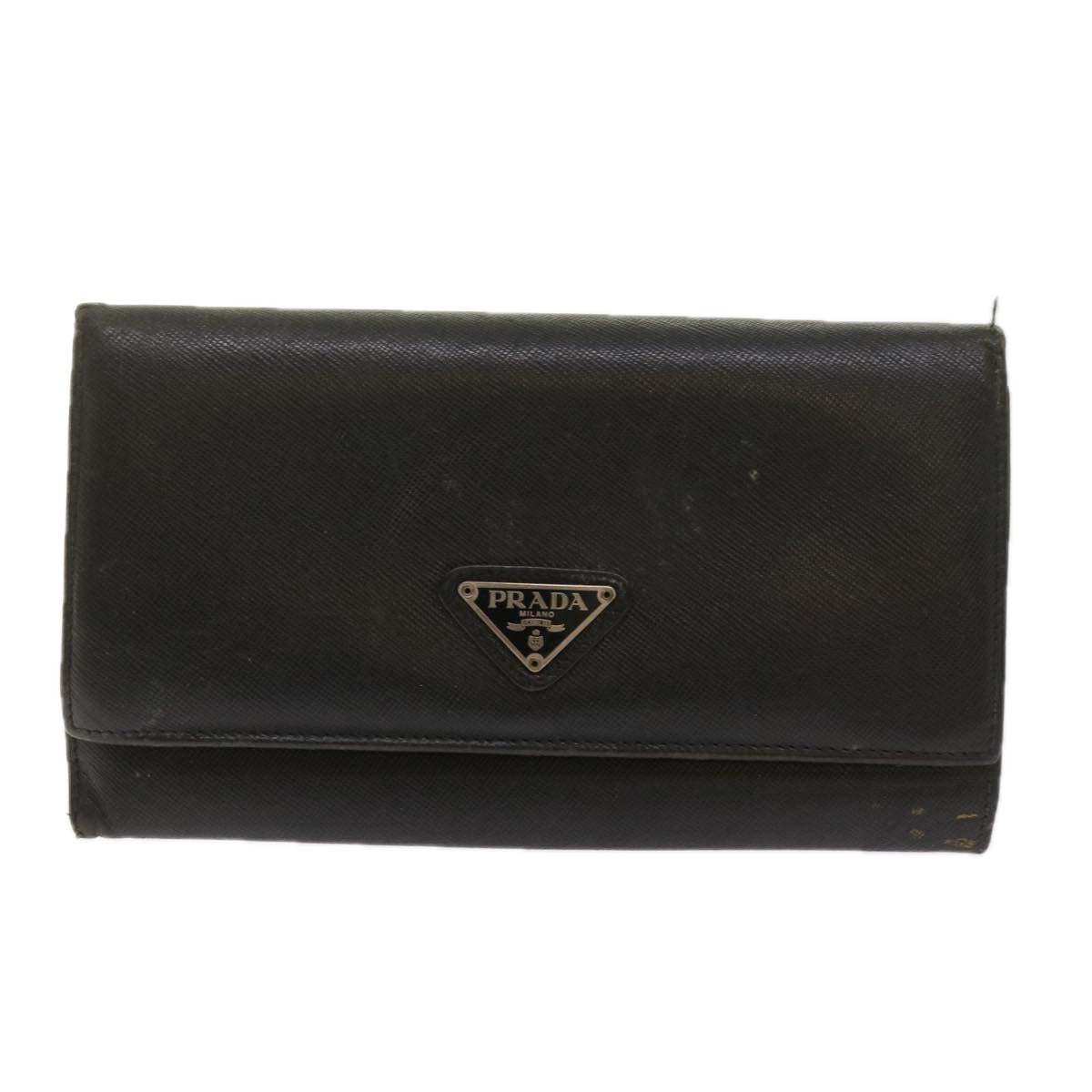 PRADA Wallet Leather nylon 11 pieces Black  bs12980