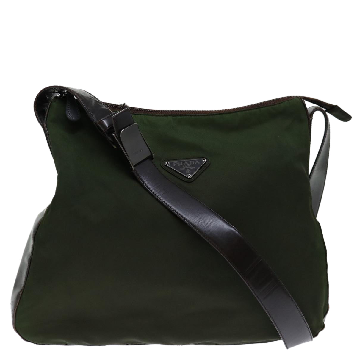 PRADA Shoulder Bag Nylon Khaki  bs13012