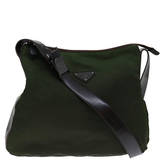 PRADA Shoulder Bag Nylon Khaki  bs13012