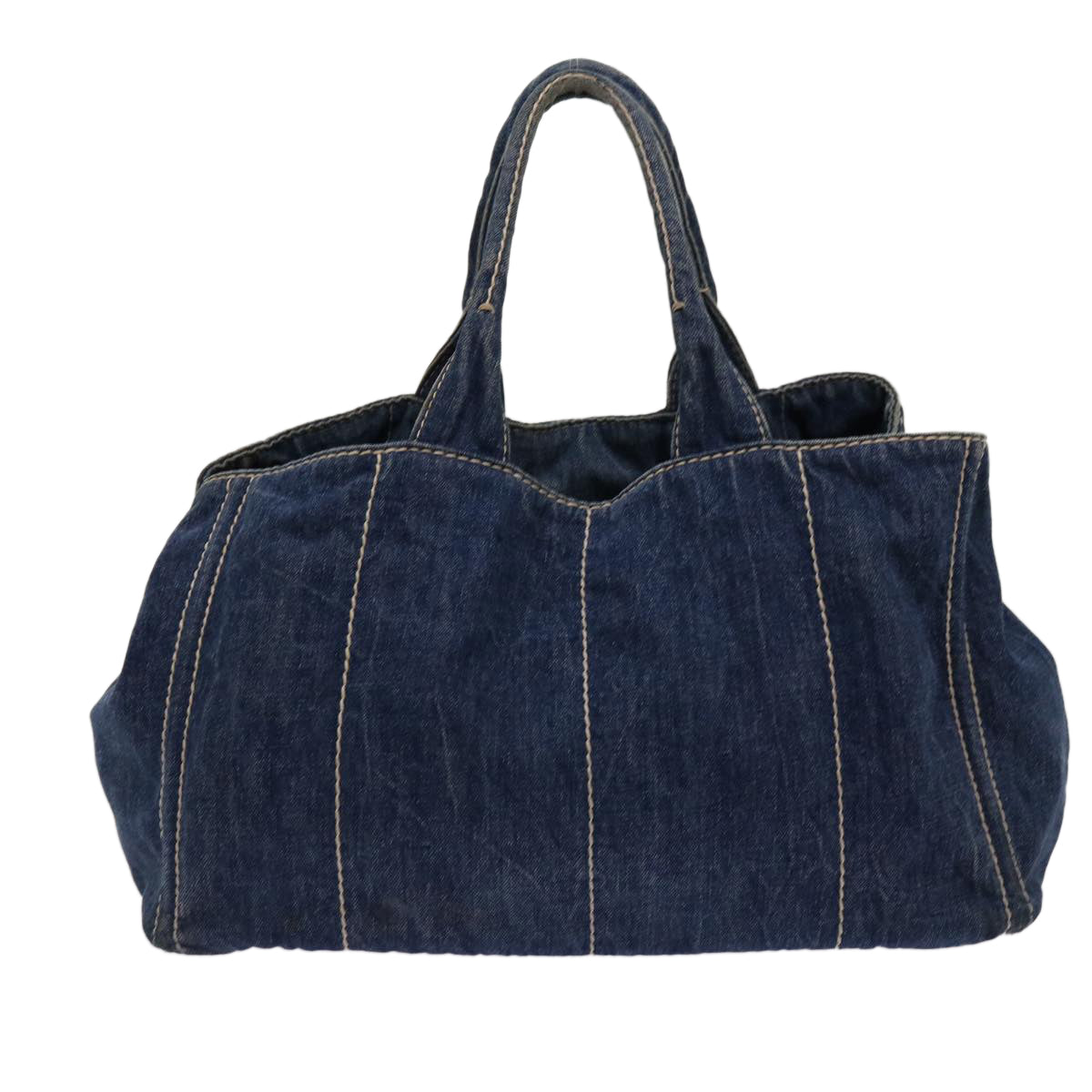 PRADA Canapa GM Hand Bag Denim Blue bs13077