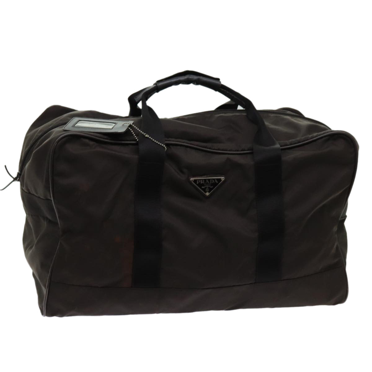PRADA Boston Bag Nylon Brown bs13145
