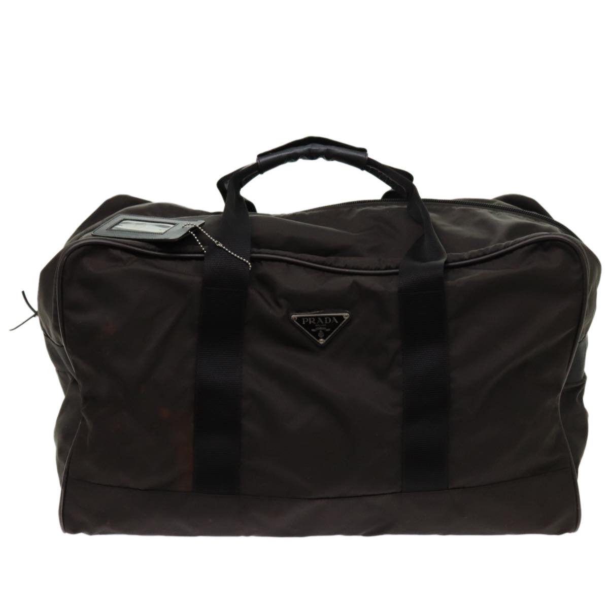 PRADA Boston Bag Nylon Brown bs13145