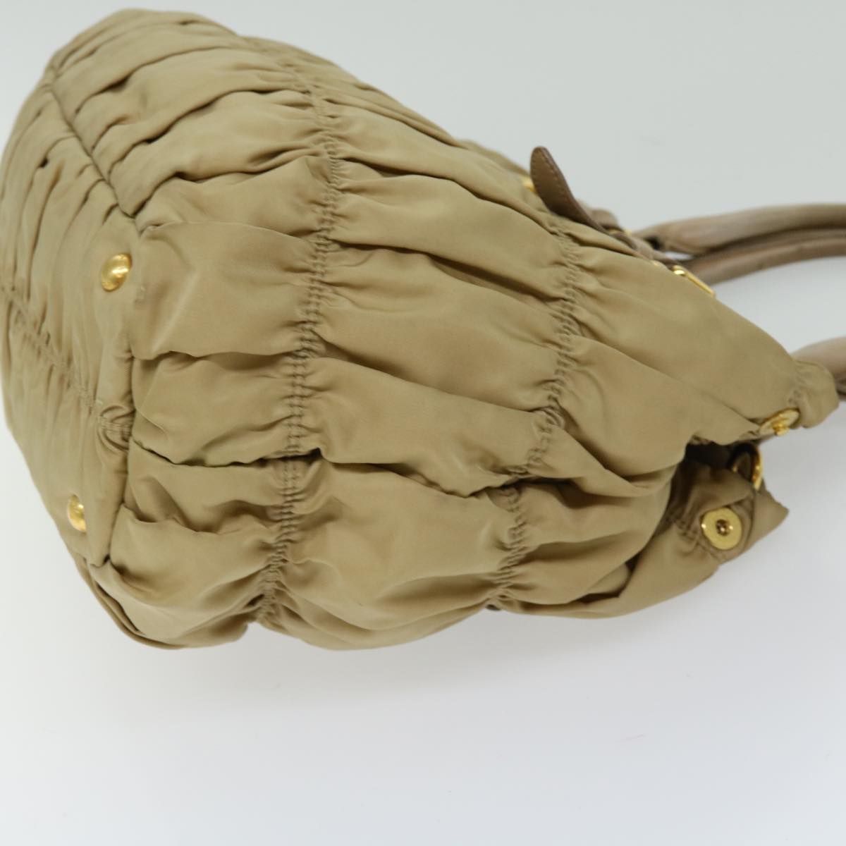 PRADA Hand Bag Nylon 2way Beige  bs13154