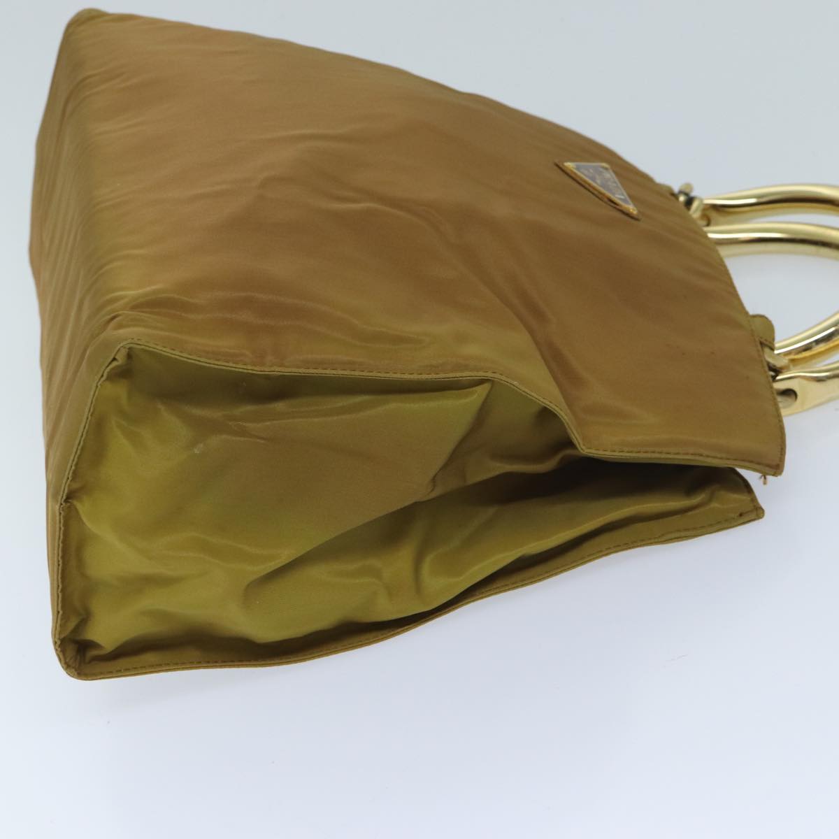 PRADA Hand Bag Nylon Brown bs13204