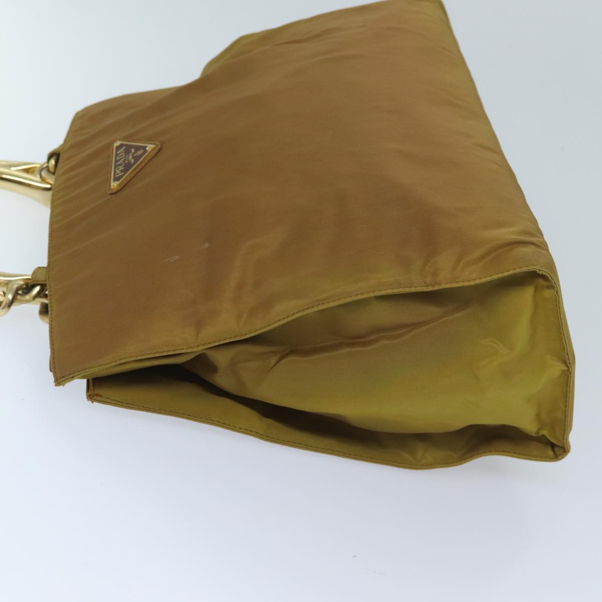 PRADA Hand Bag Nylon Brown bs13204