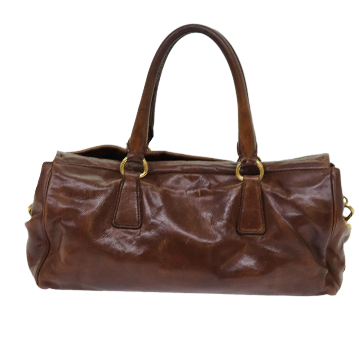 PRADA Hand Bag Leather 2way Brown bs13240