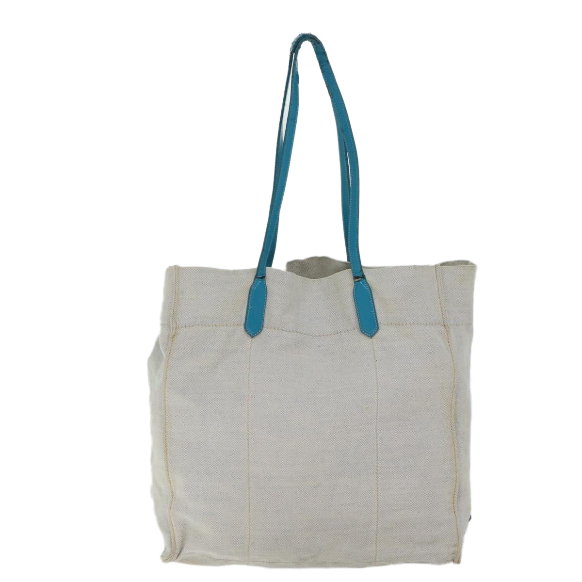 PRADA Tote Bag Canvas White bs13287