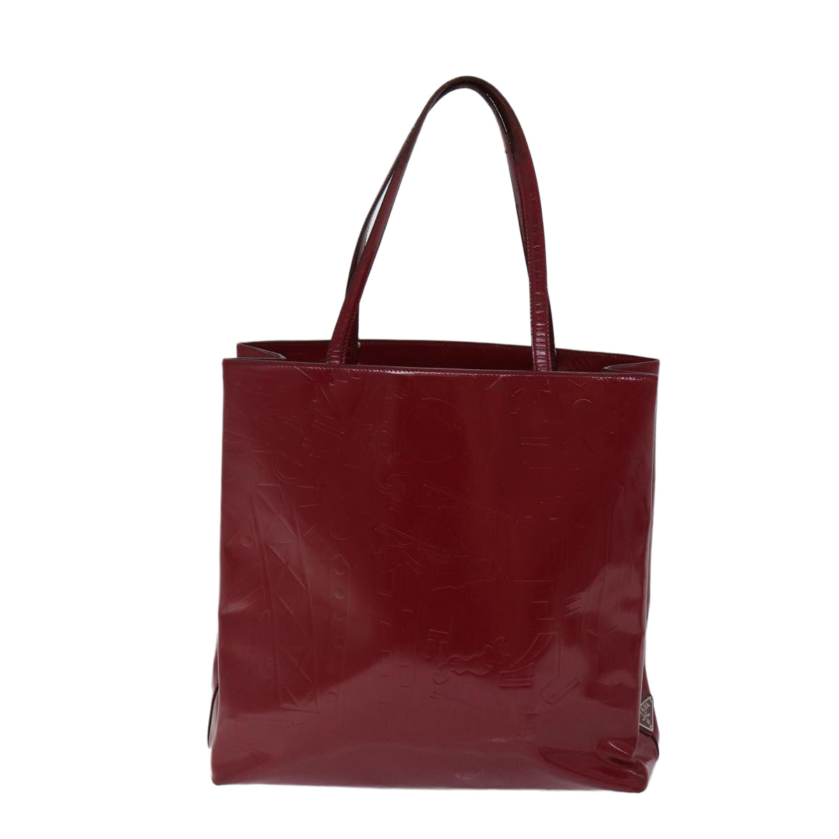 PRADA Tote Bag Patent leather Red bs13314