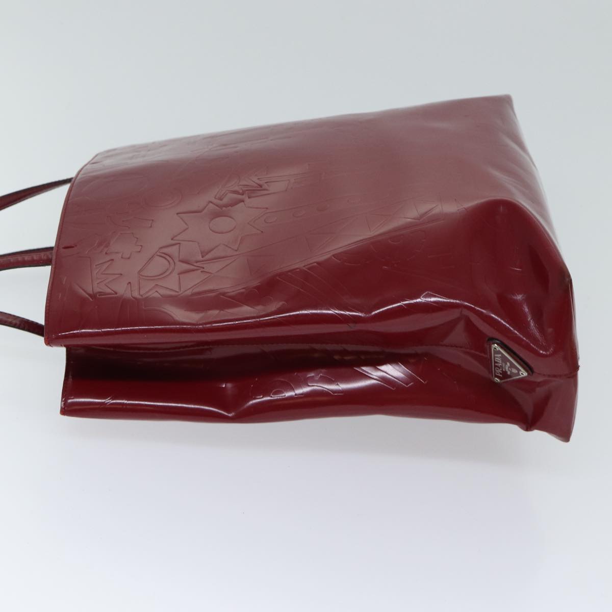 PRADA Tote Bag Patent leather Red bs13314