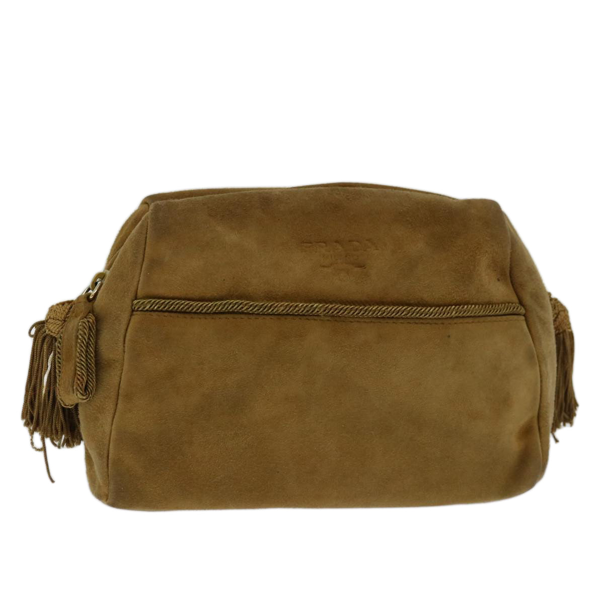 PRADA Pouch Suede Beige bs13319