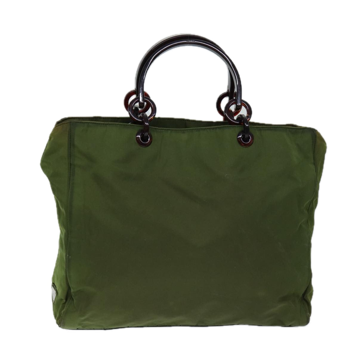 PRADA Hand Bag Nylon Khaki bs13320