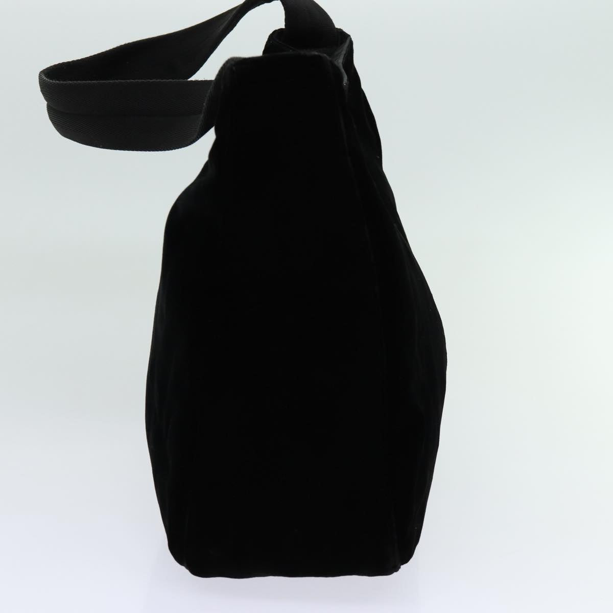 PRADA Shoulder Bag Velor Black bs13411