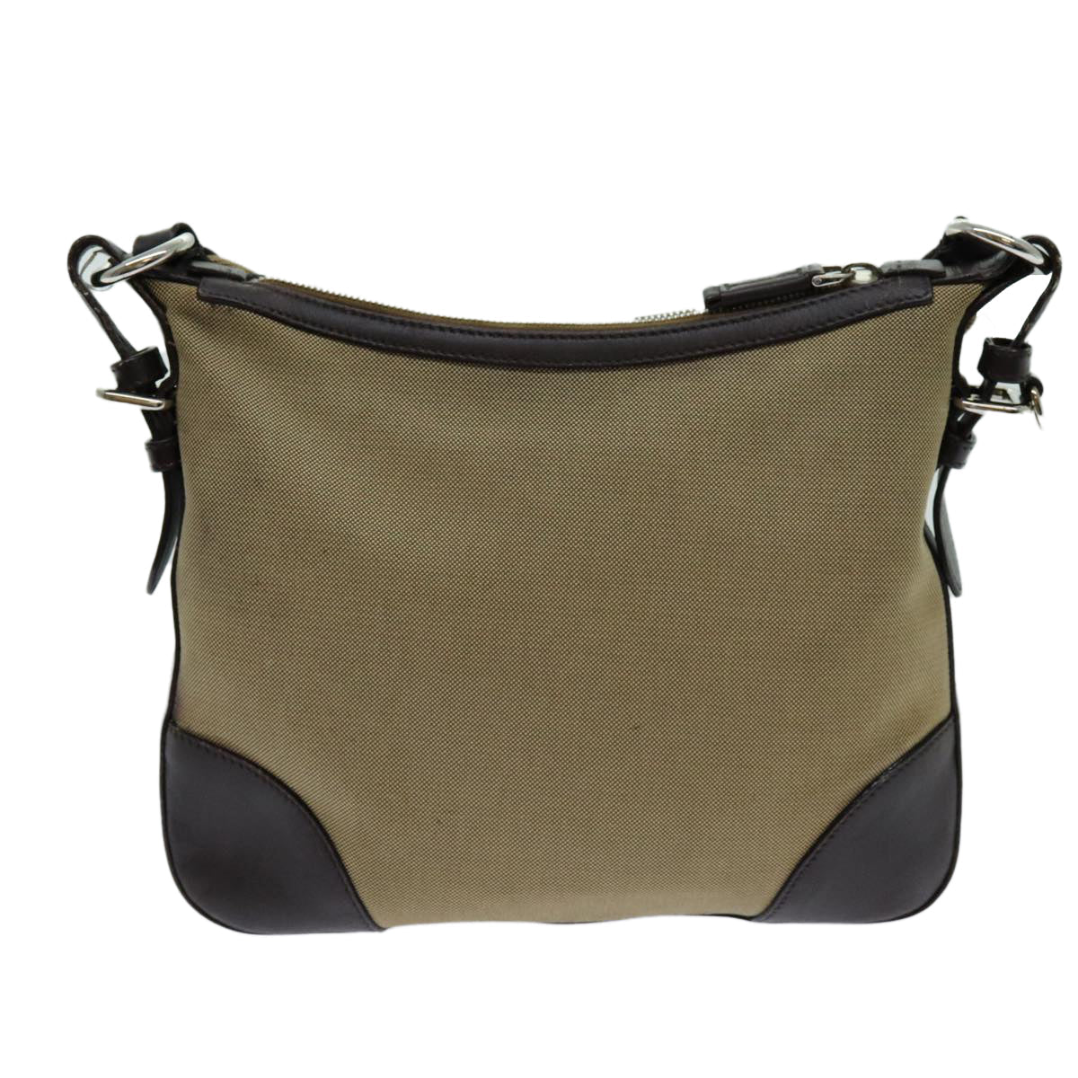 PRADA Shoulder Bag Canvas Beige bs13413