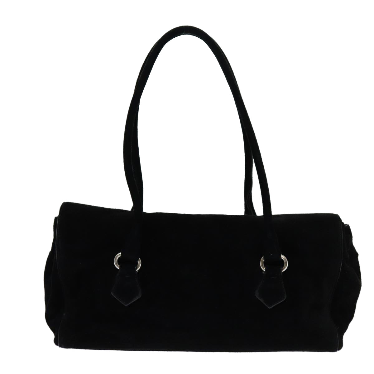 PRADA Shoulder Bag Suede Black bs13416
