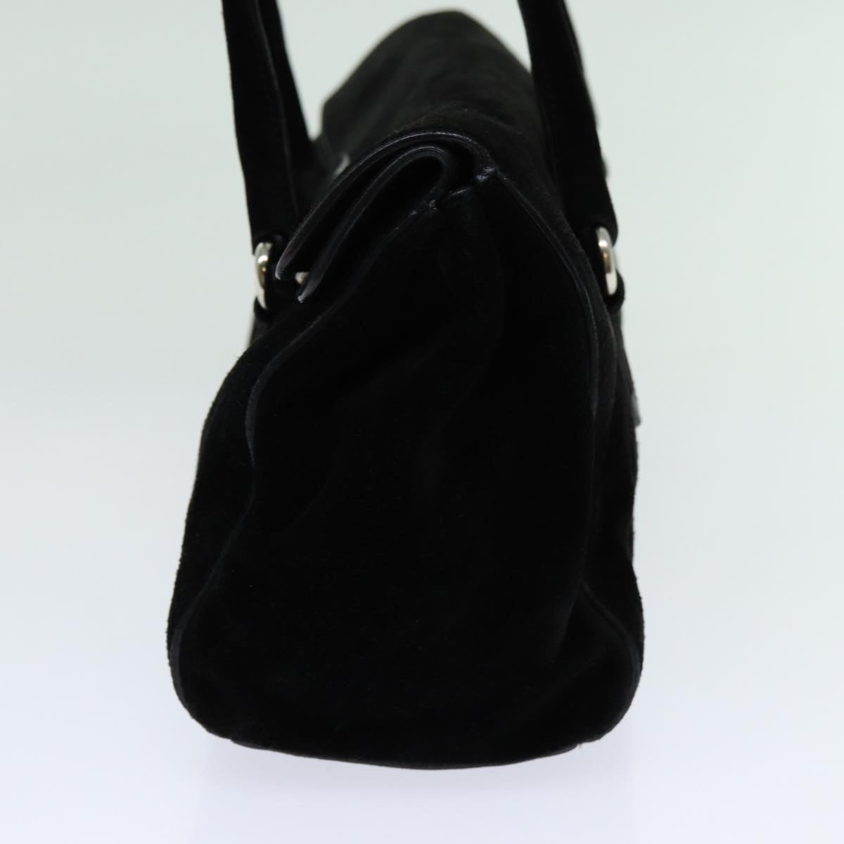 PRADA Shoulder Bag Suede Black bs13416
