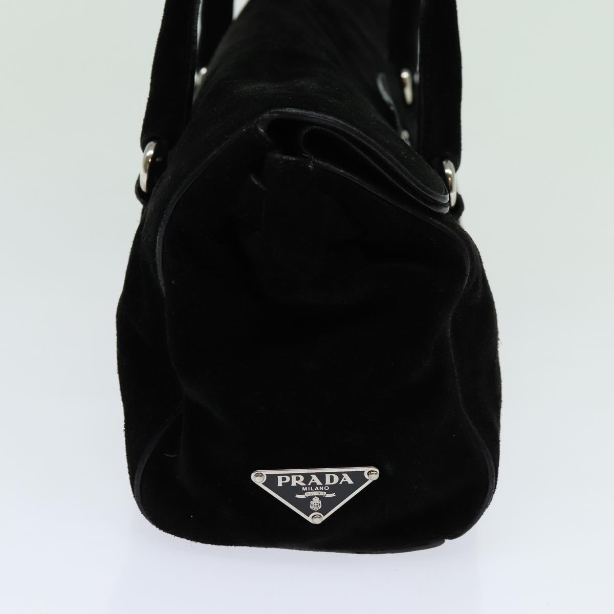 PRADA Shoulder Bag Suede Black bs13416
