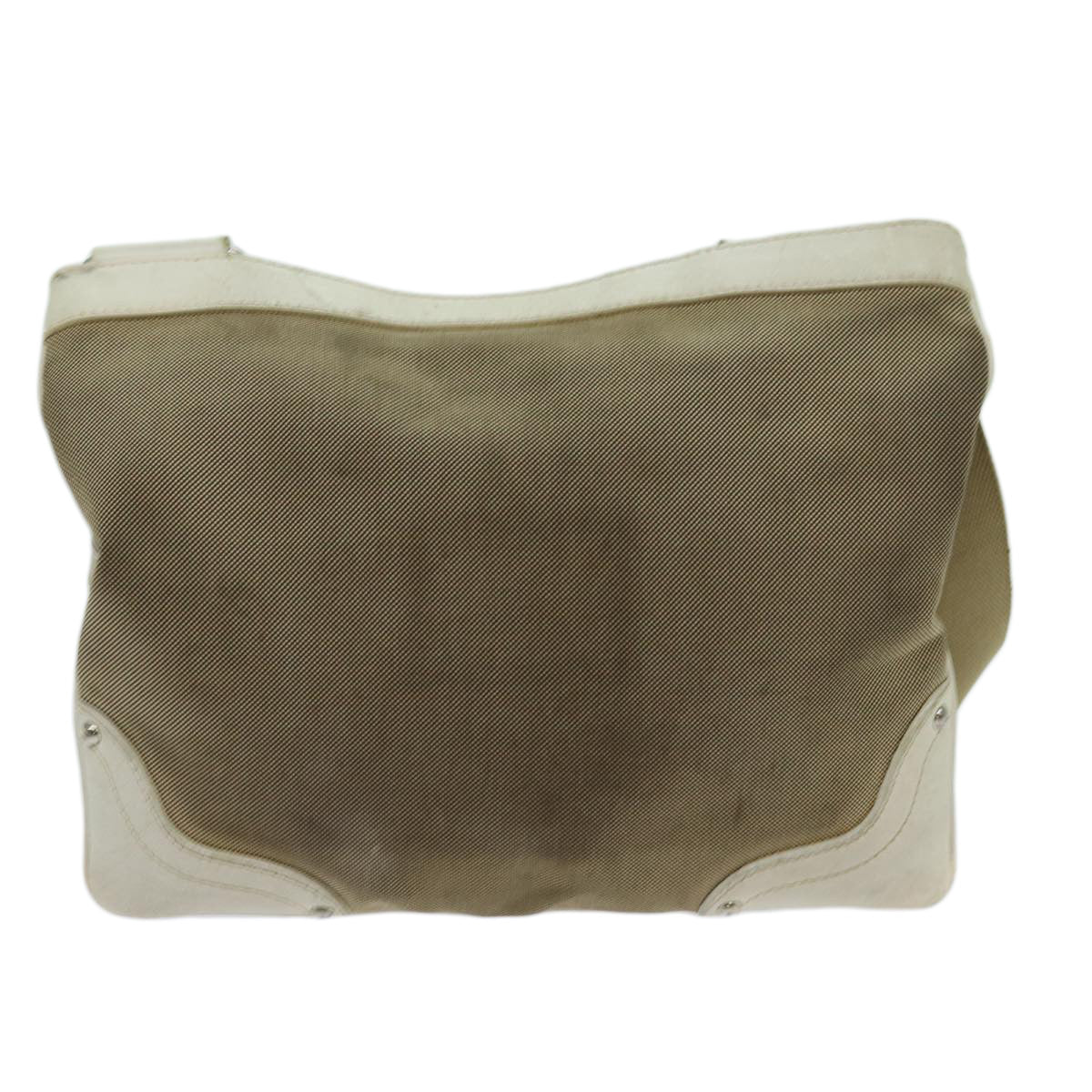 PRADA Shoulder Bag Canvas Beige bs13418