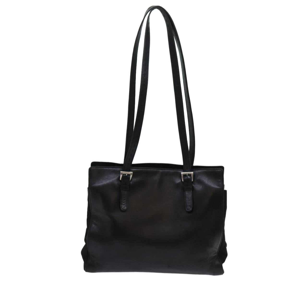 PRADA Shoulder Bag Leather Black bs13436