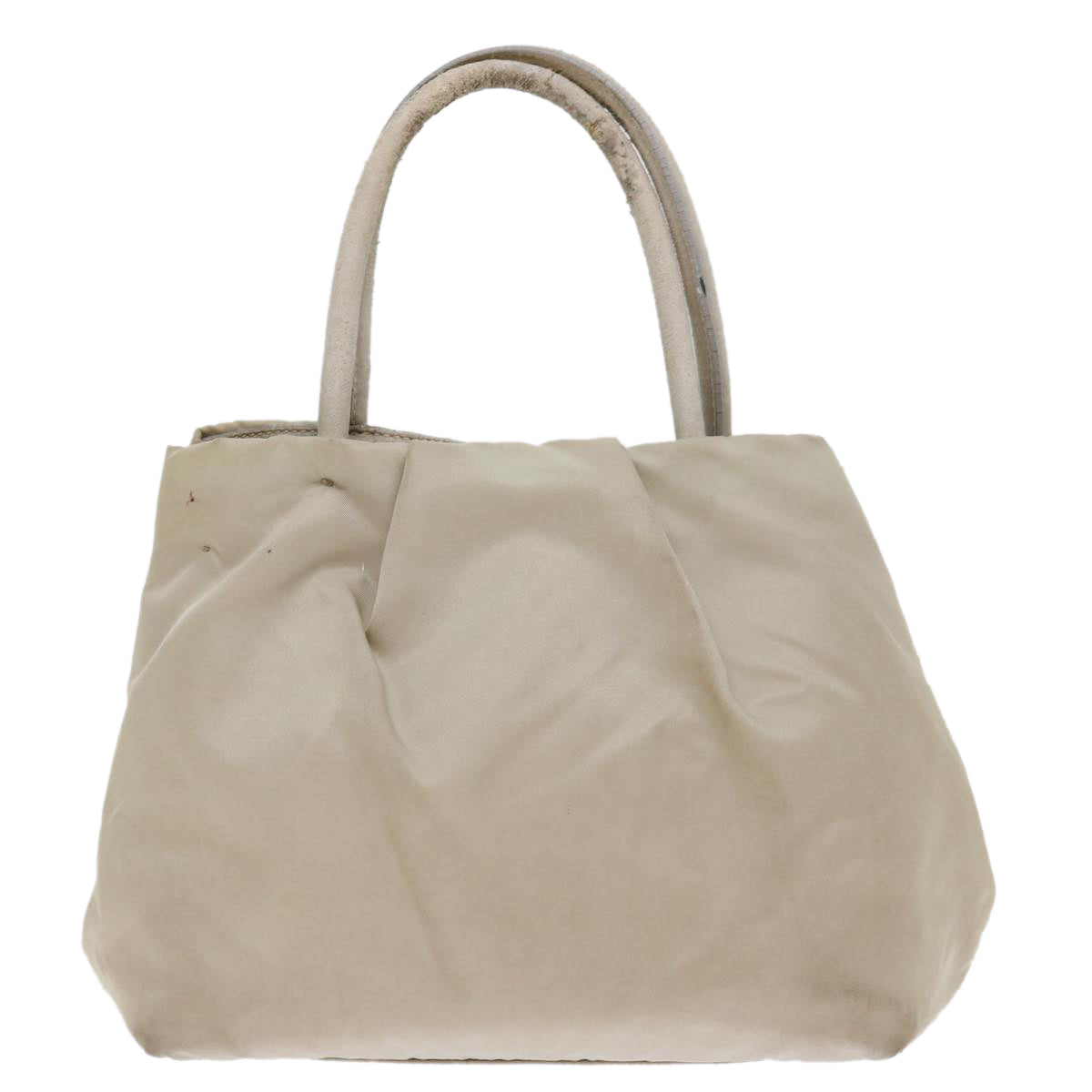 PRADA Hand Bag Nylon Beige bs13455