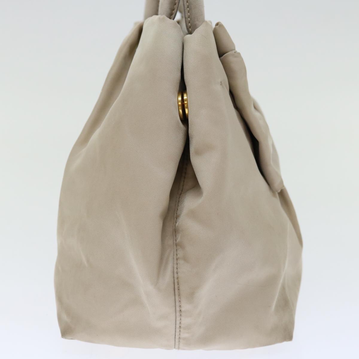 PRADA Hand Bag Nylon Beige bs13455