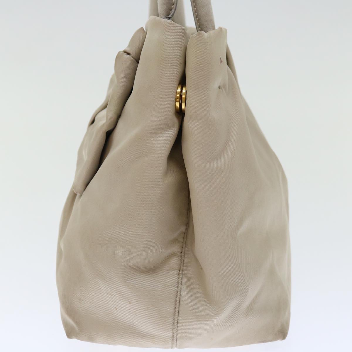 PRADA Hand Bag Nylon Beige bs13455
