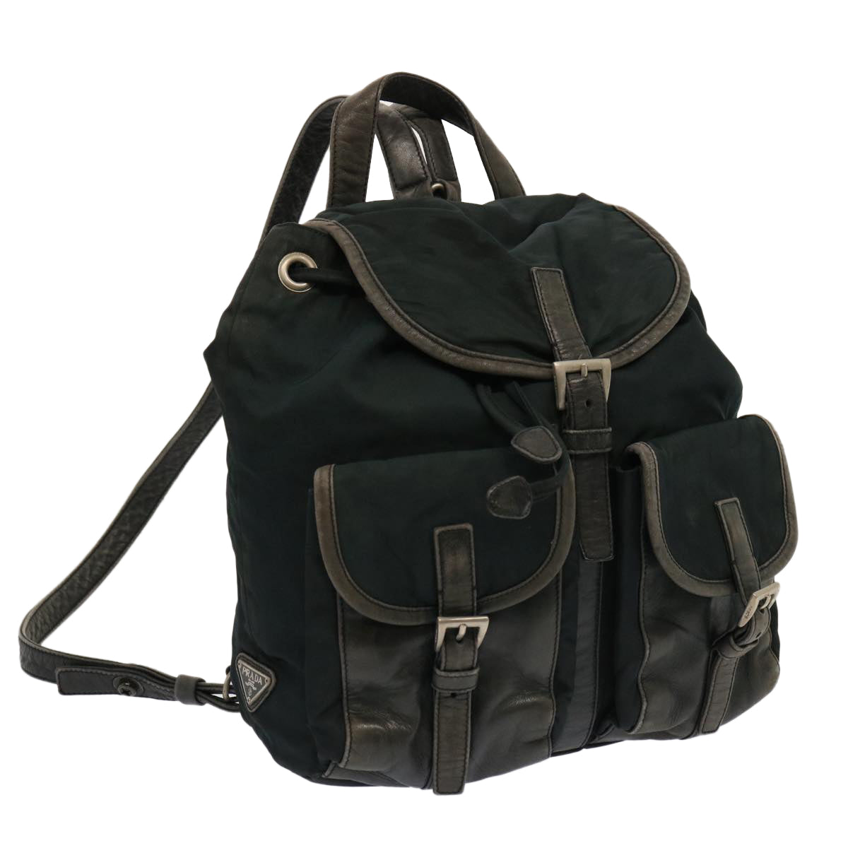 PRADA Backpack Nylon Green bs13480