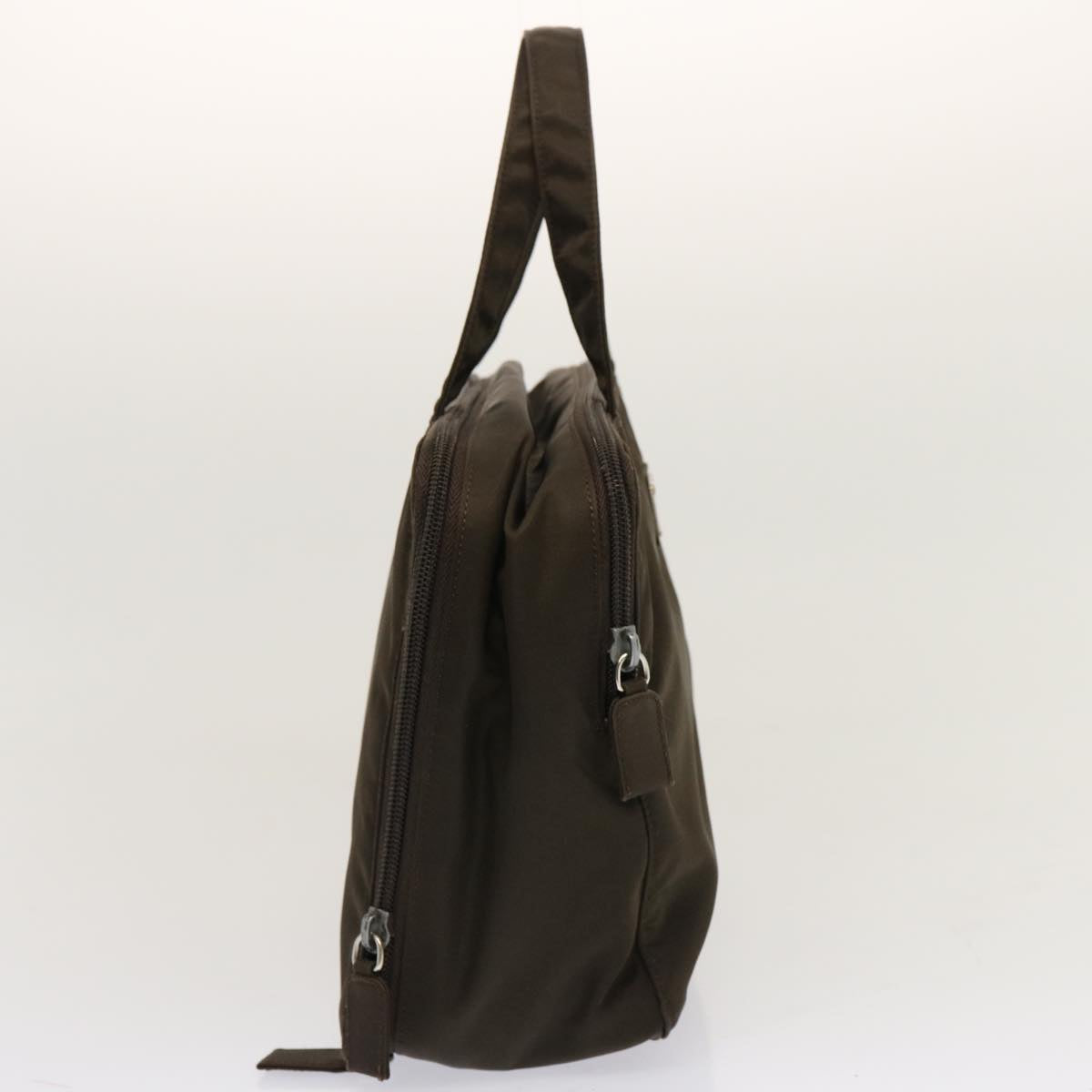 PRADA Hand Bag Nylon Brown bs13481
