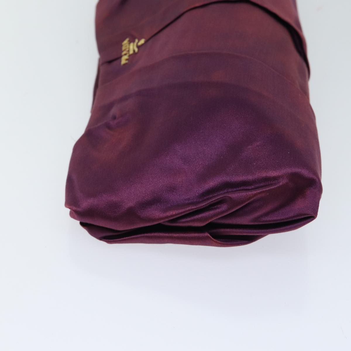 PRADA Clutch Bag Satin Purple bs13567