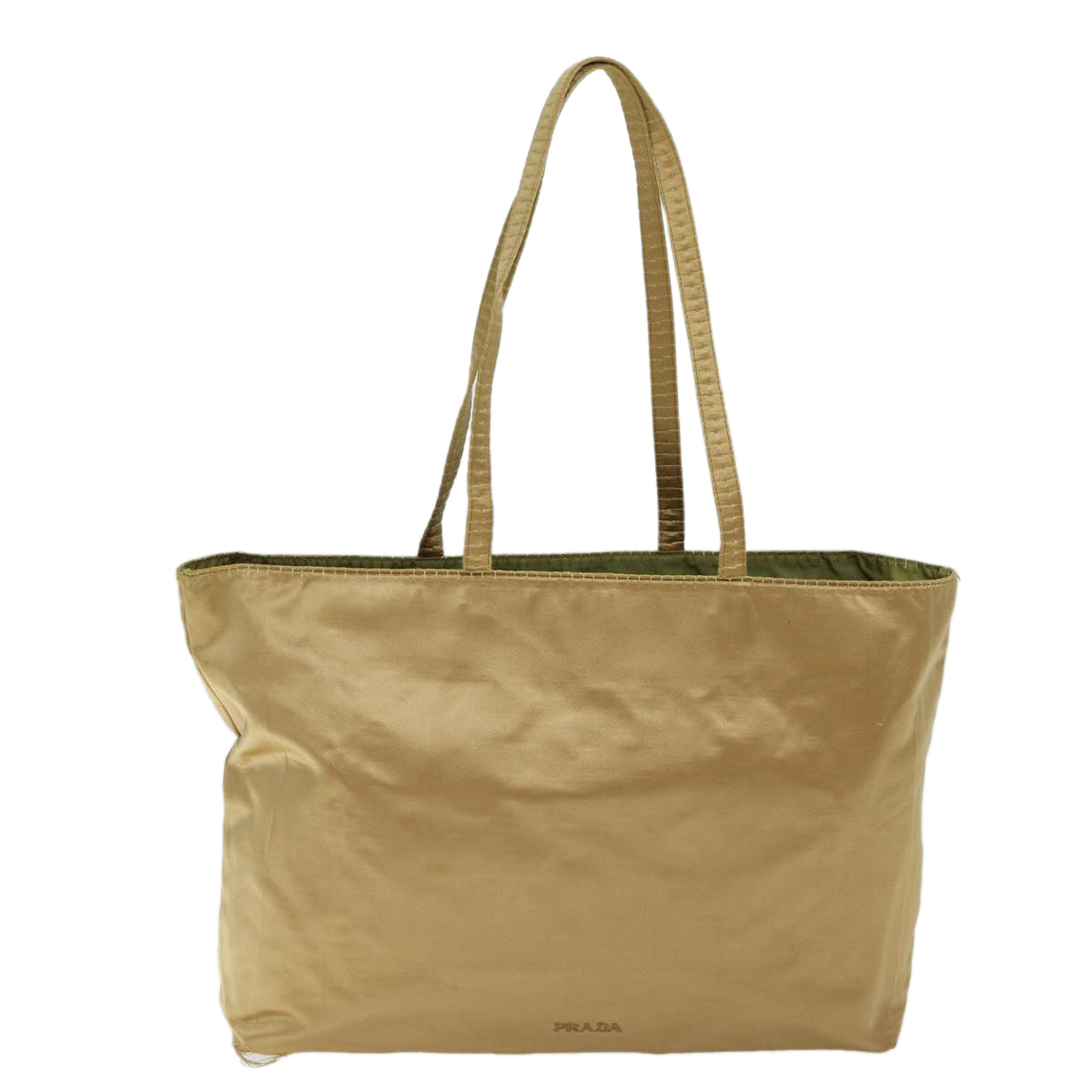 PRADA Tote Bag Satin Gold bs13574
