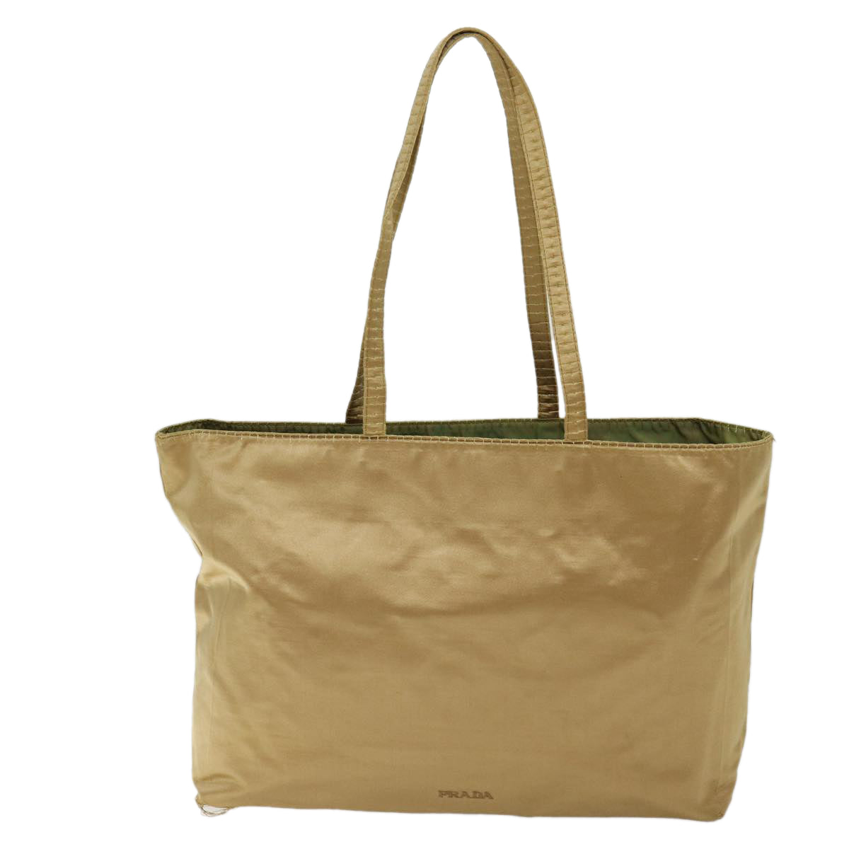 PRADA Tote Bag Satin Gold bs13574