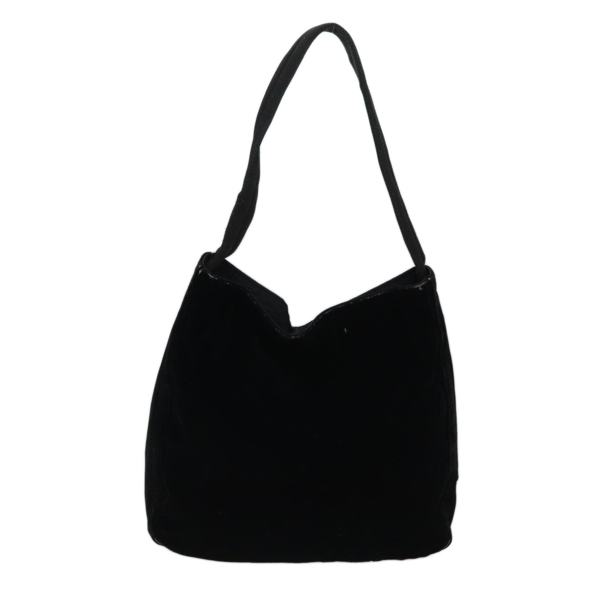 PRADA Shoulder Bag Velor Black bs13612