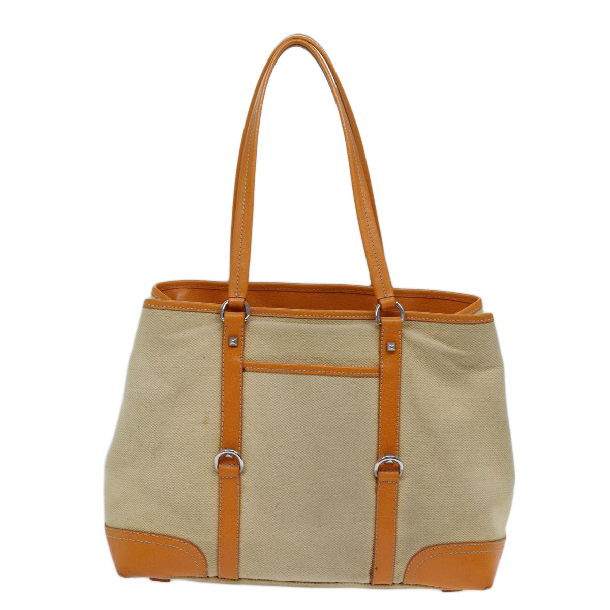 PRADA Tote Bag Canvas Beige bs13614