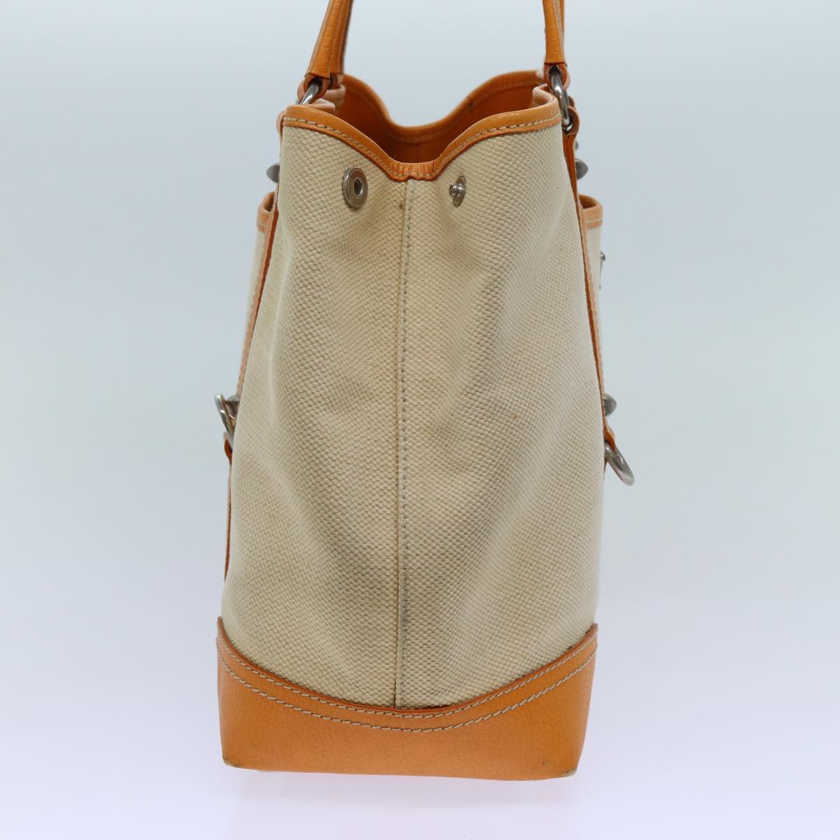 PRADA Tote Bag Canvas Beige bs13614