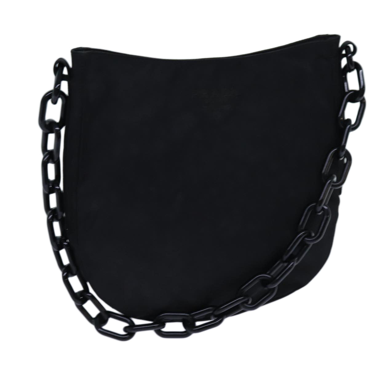 PRADA Chain Shoulder Bag Nylon Black bs13646