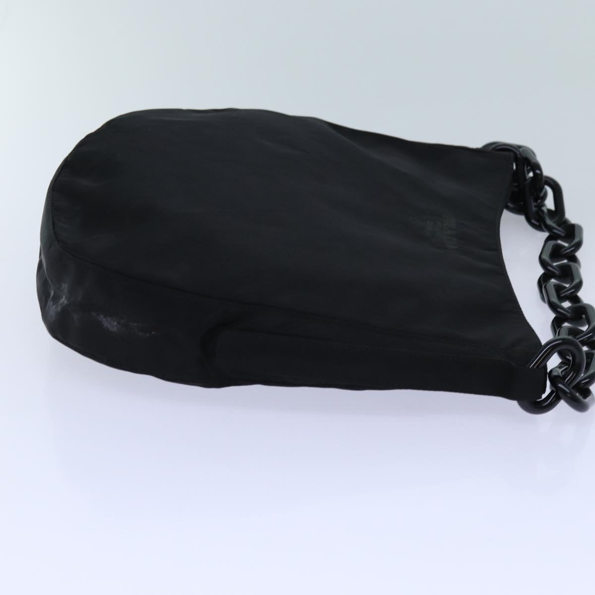 PRADA Chain Shoulder Bag Nylon Black bs13646