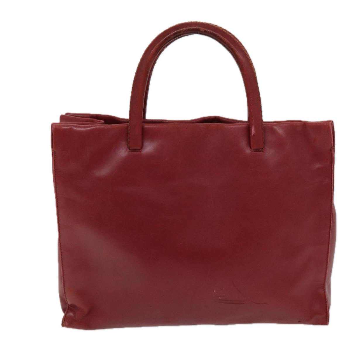PRADA Hand Bag Leather Red bs13722