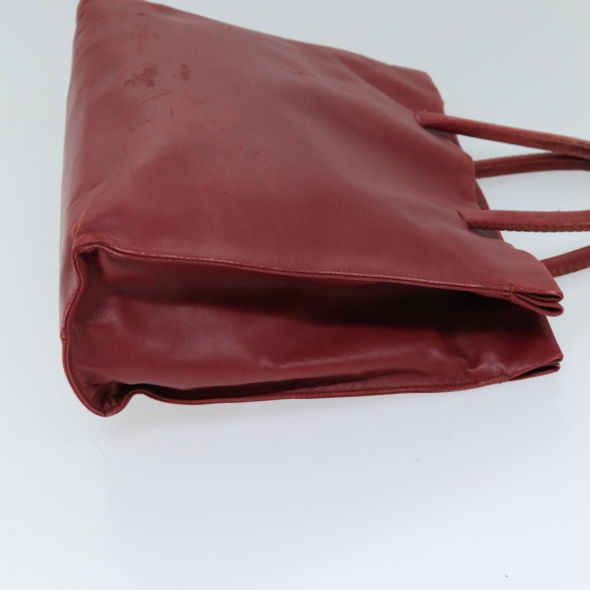 PRADA Hand Bag Leather Red bs13722