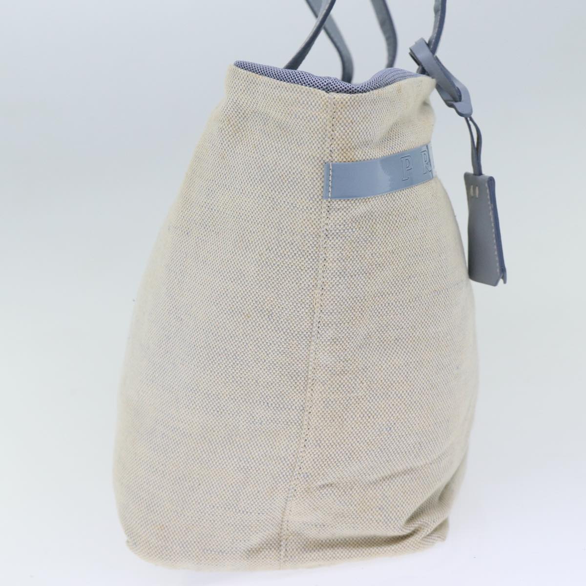 PRADA Shoulder Bag Canvas White bs13803