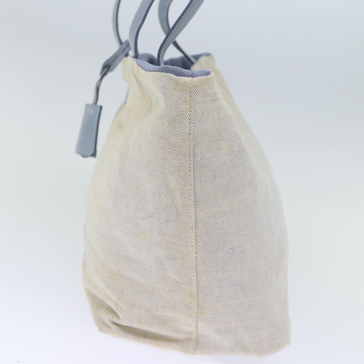PRADA Shoulder Bag Canvas White bs13803