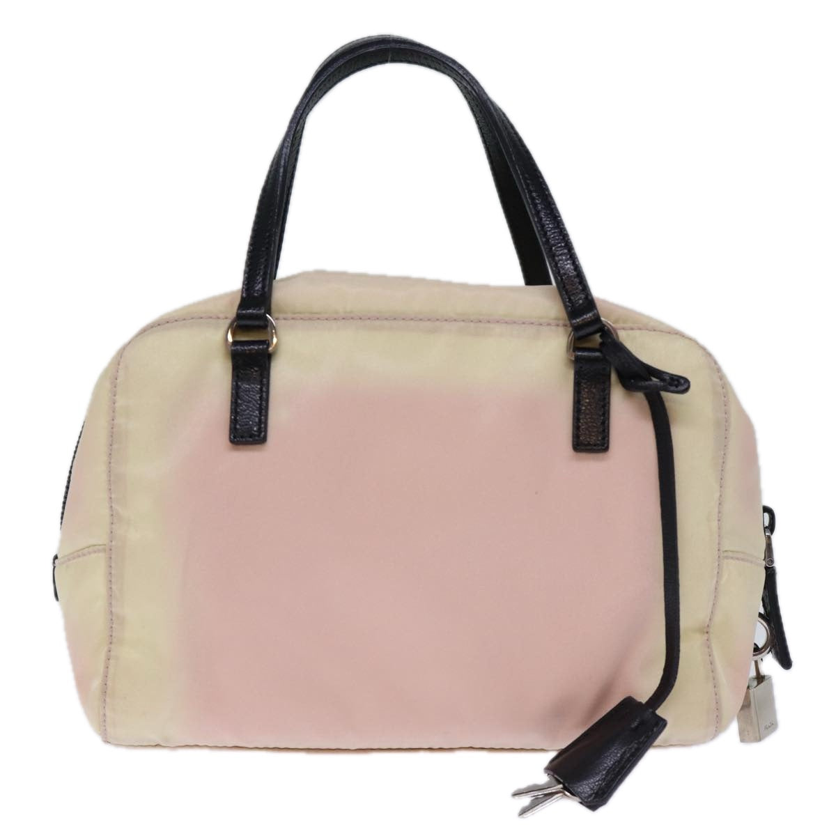 PRADA Hand Bag Nylon White bs13951