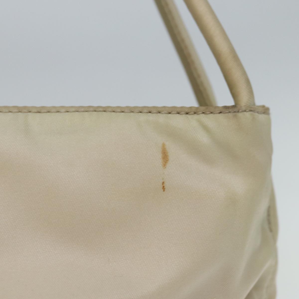 PRADA Tote Bag Nylon Beige Cream bs14045