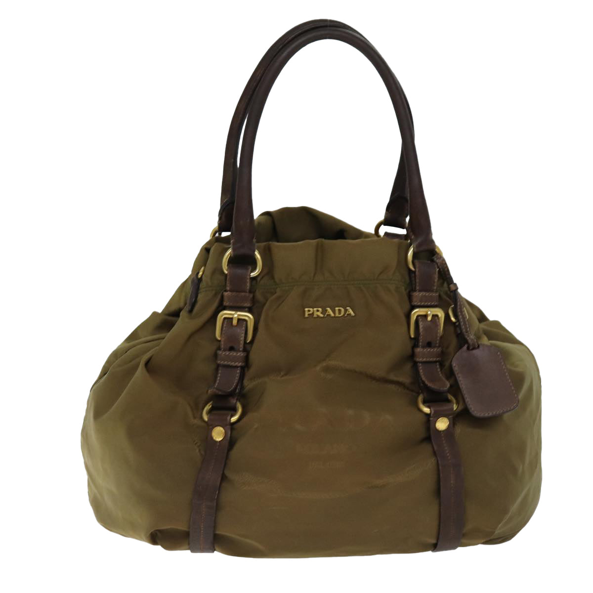 PRADA Tote Bag Nylon Khaki bs14086