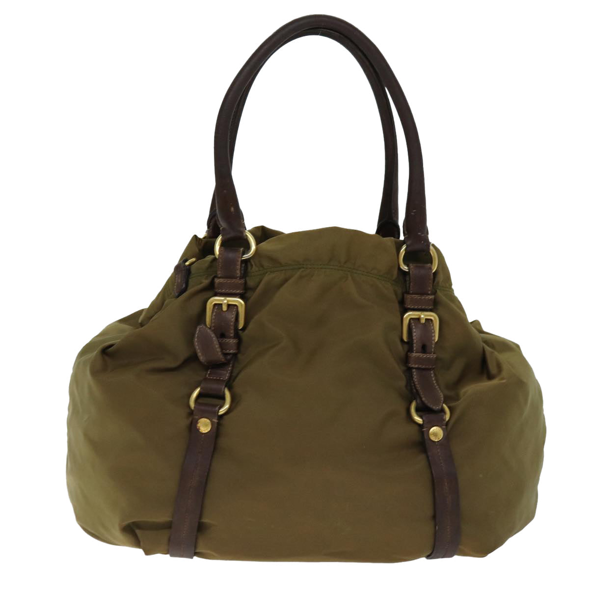 PRADA Tote Bag Nylon Khaki bs14086