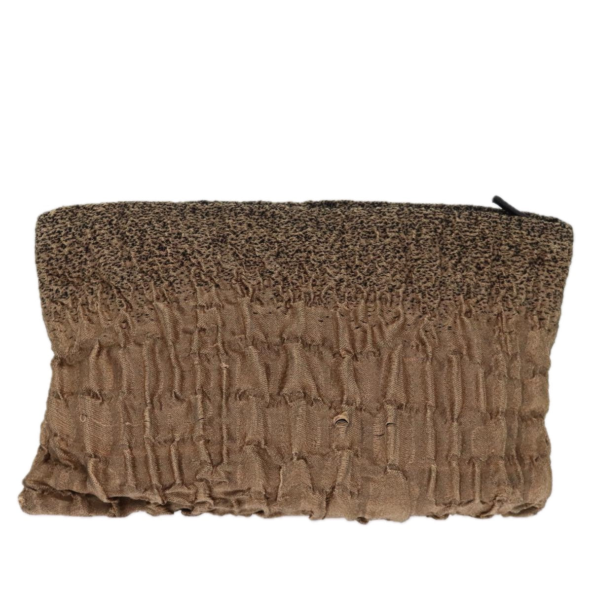 PRADA Clutch Bag Canvas Brown bs14174