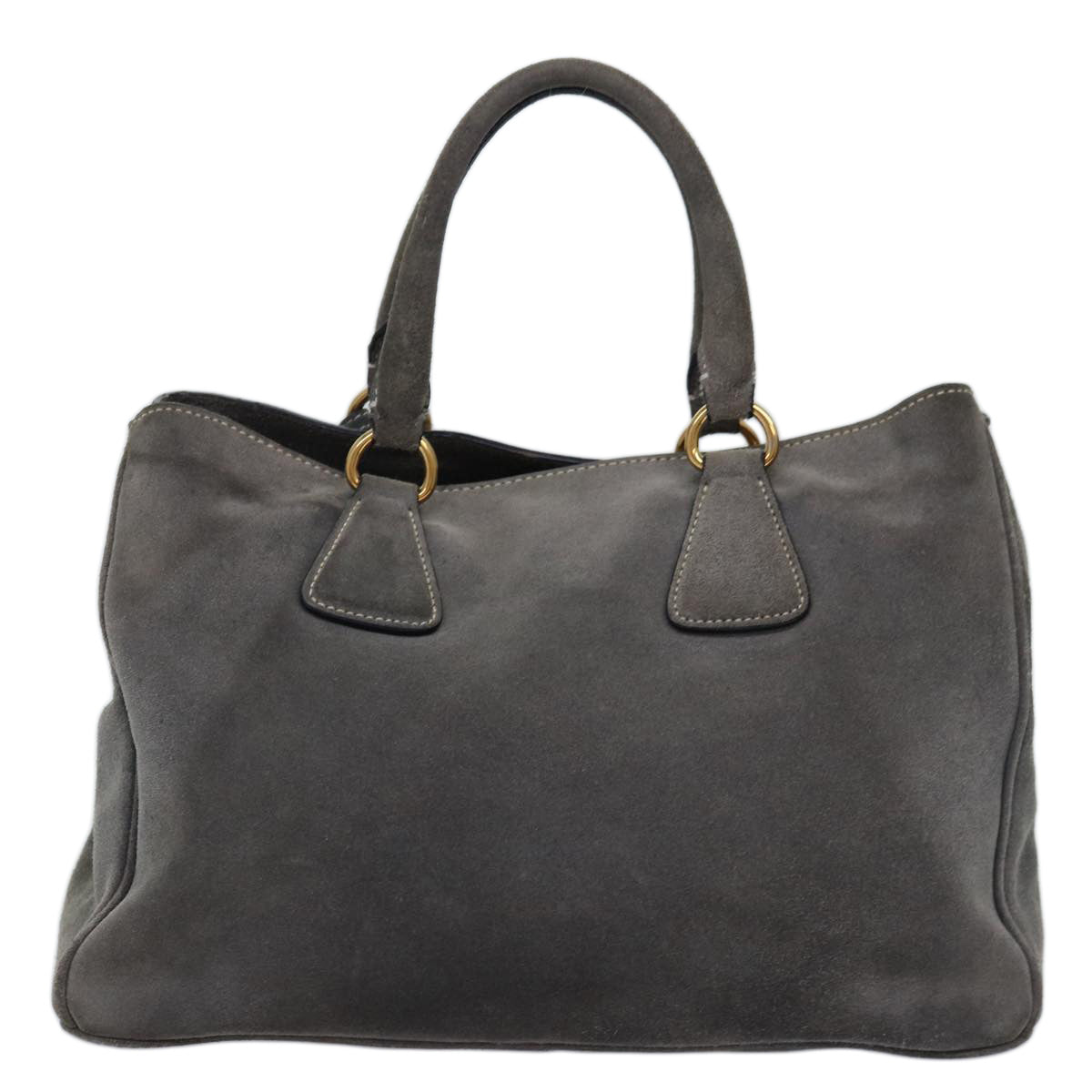 PRADA Hand Bag Suede 2way Gray bs14208