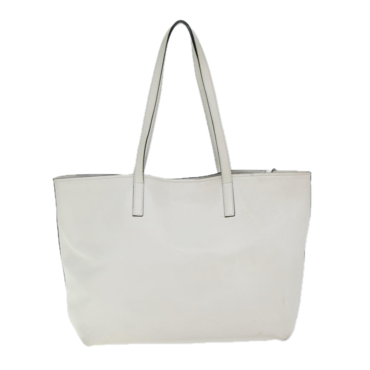 PRADA Tote Bag Leather White bs14221