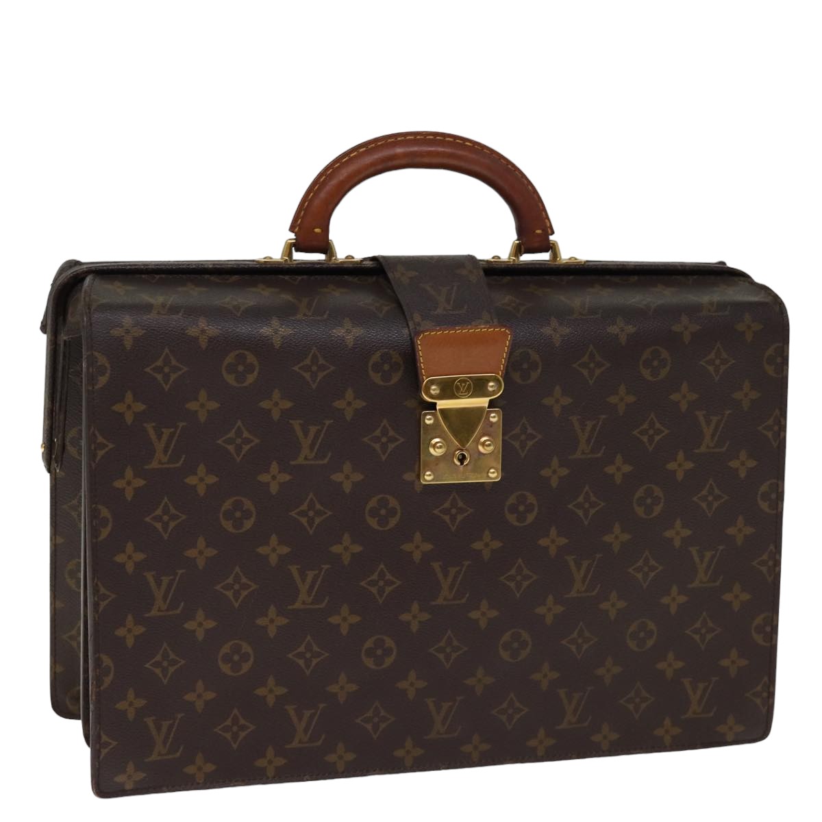 LOUIS VUITTON Monogram Serviette Fermoir Business Bag M53305 LV bs14227