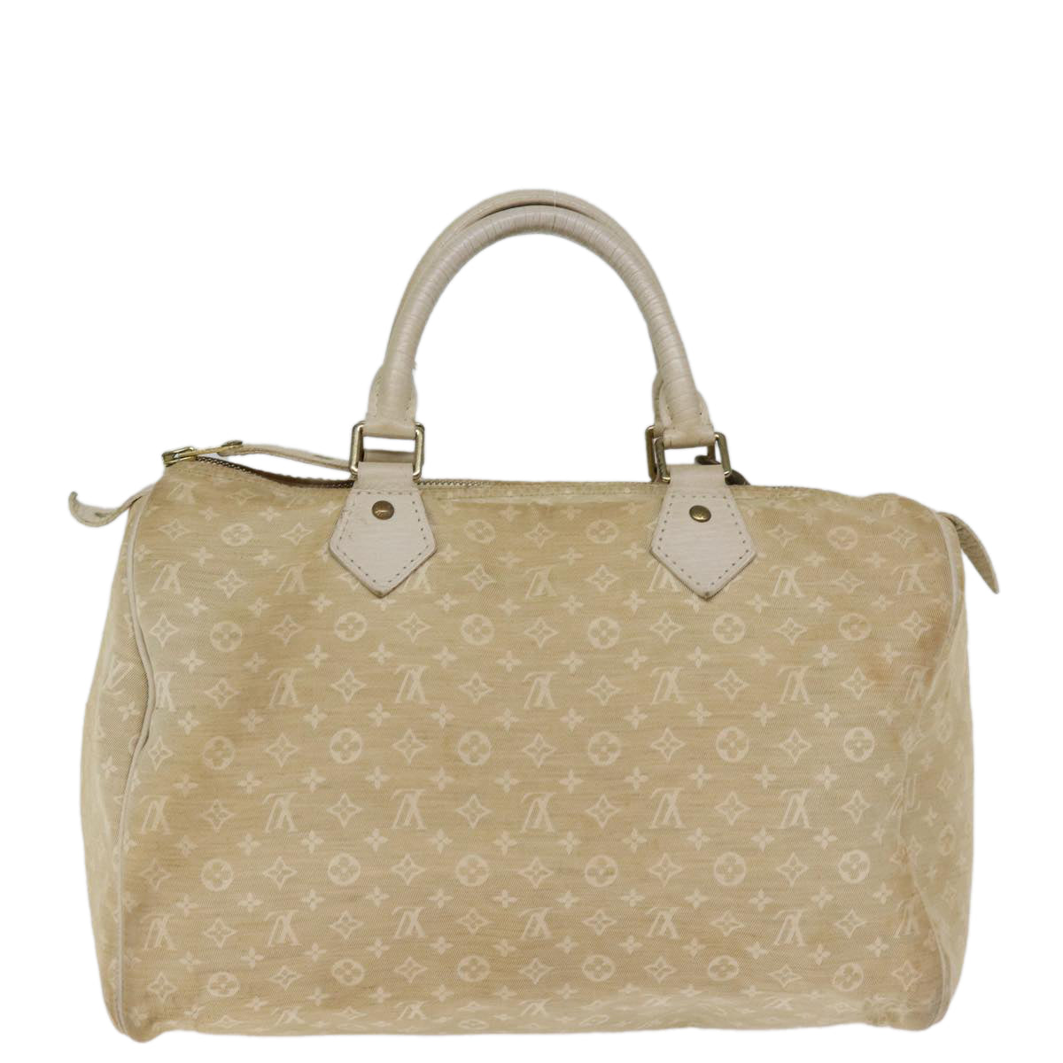 LOUIS VUITTON Monogram Mini Lin Speedy 30 Bag White Dunne M95319 LV bs14261
