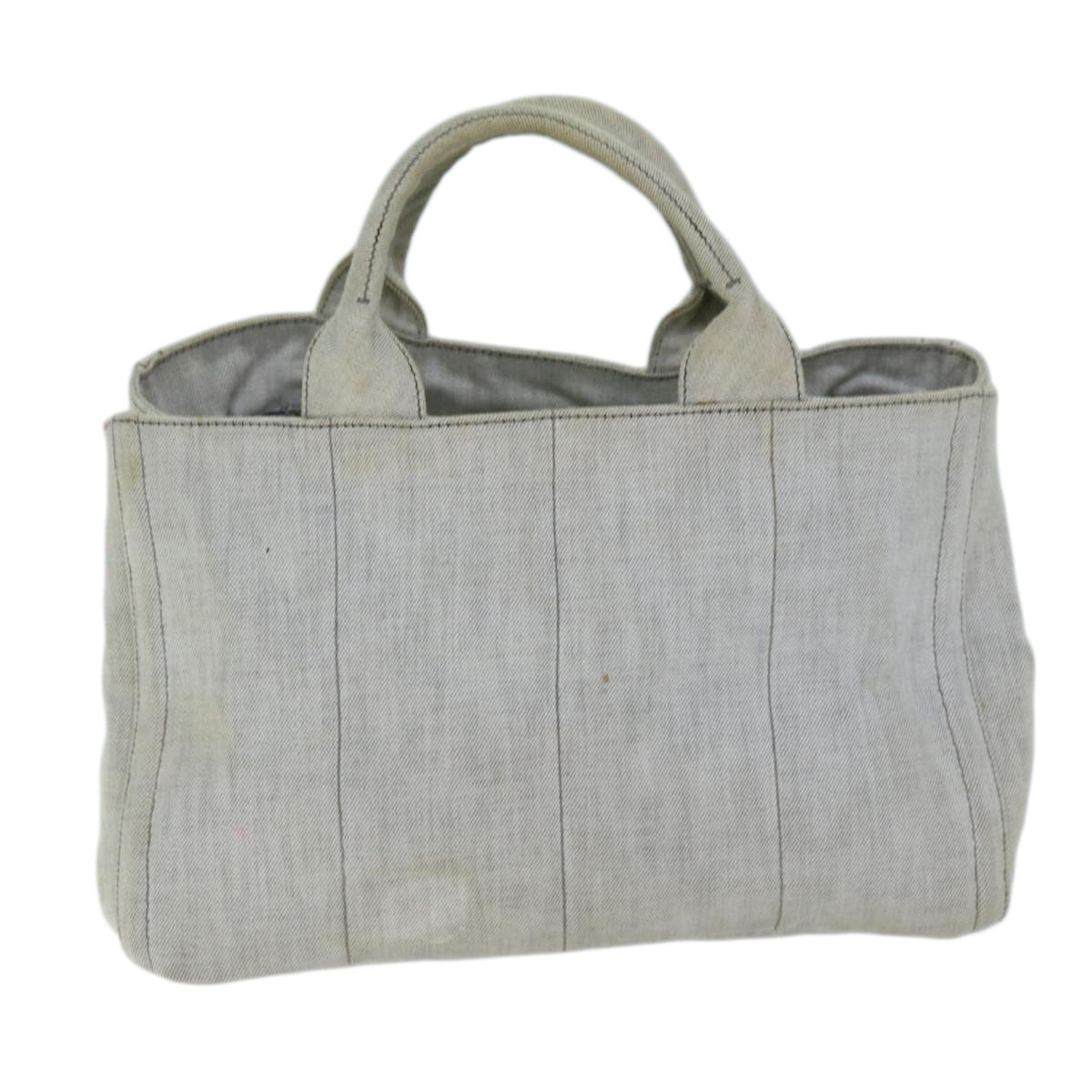 PRADA Bijoux Canapa MM Hand Bag Canvas 2way Gray bs14279