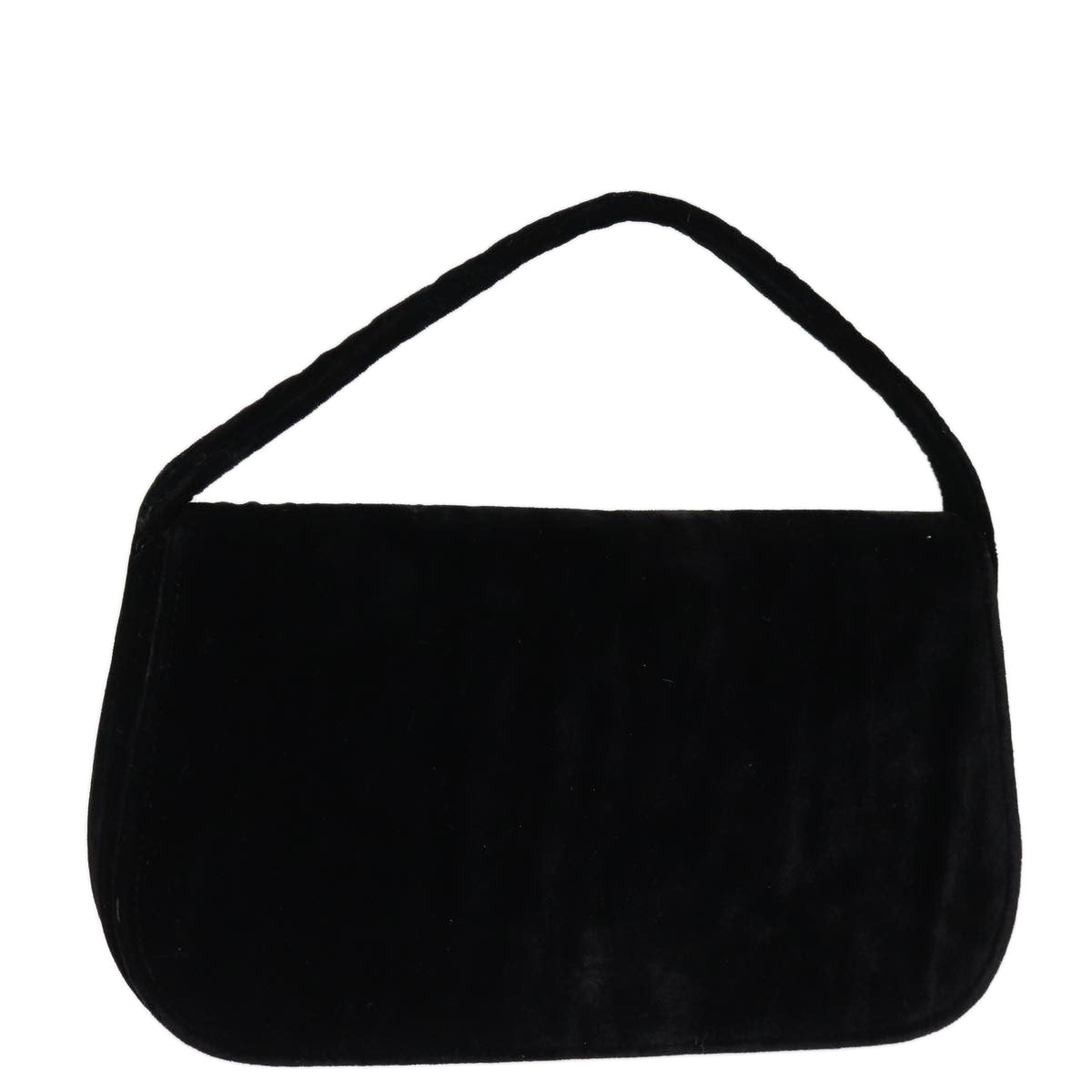 PRADA Hand Bag Velor Black bs14371